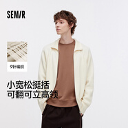森馬（Semir）針織衫男高領(lǐng)毛衫情侶款開(kāi)衫外套可內搭秋季上衣純色101524106204