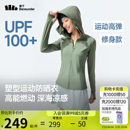 蕉下（beneunder）運動防曬衣女AL900辣妹防曬服防紫外線顯瘦戶外木野綠M