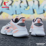 喬丹QIAODAN秋季女鞋運動鞋跑步鞋網(wǎng)面透氣跑鞋旅游鞋學生R 喬丹白/熱粉色-0322 38