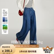 茵曼（INMAN）襯衫女士法式花邊萊賽爾襯衫2025春季女裝新款長(zhǎng)袖襯衣 深牛仔藍(lán)-18518107 M 襯衫（27牛仔褲）