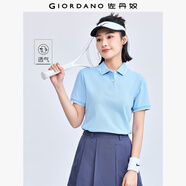 佐丹奴polo衫女夏季翻領(lǐng)上衣珠地布修身短袖POLO衫女05311399