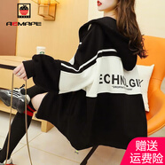 AEMAPE短外套女2025春秋季新款外套時(shí)尚減齡設(shè)計(jì)感拉鏈衛(wèi)衣洋氣 白色【秋款】 L _建議120-150斤