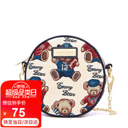 小熊依戀原創(chuàng)設(shè)計(jì)可愛(ài)小圓包包女時(shí)尚單肩斜跨包撞色鏈條包送女友老婆