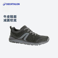 迪卡儂男秋冬意大利進(jìn)口牛皮舒適緩震防滑戶(hù)外休閑鞋深灰色44 2249603