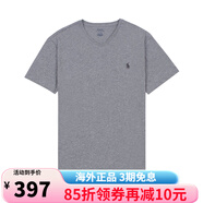 Polo Ralph Lauren拉夫·勞倫男裝短袖T恤 歐美經(jīng)典純棉V領(lǐng)小馬標(biāo) 007 GREY HTR灰色 S (建議140斤左右)