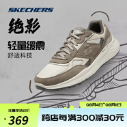 斯凱奇（Skechers）男士運(yùn)動(dòng)跑步鞋春季新款透氣運(yùn)動(dòng)休閑鞋時(shí)尚輕便減震慢跑鞋 TAN【棕褐色】 40 (255mm)