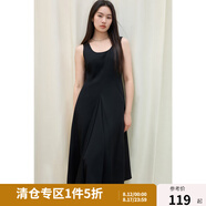 獨束大碼女裝簡(jiǎn)約優(yōu)雅背心式連衣裙2025夏新款無(wú)袖中長(cháng)款氣質(zhì)裙子 氣質(zhì)黑 M （尺碼：1）