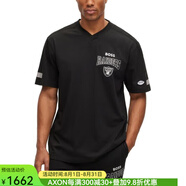 胡戈.波士奢侈品潮牌男士短袖NFL男足拉斯維加斯突襲者t恤運(yùn)動衫15662202 Black M （適合胸圍97.8cm）