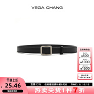 VEGA CHANG【腰帶10天內(nèi)發(fā)貨】可調(diào)節(jié)皮帶簡(jiǎn)約百搭半裙牛仔褲腰帶裝飾* 黑色（無孔）