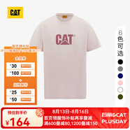 CAT卡特春新品男涼感設計反光logo印花短袖T恤輕戶(hù)外 灰粉 S