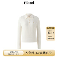 ELAND【可機洗羊毛】衣戀毛衣女甜美風長袖直筒顯瘦上衣25夏新款 象牙白/白色(39)Ivory M /165