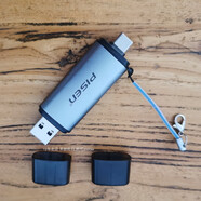 品勝（PISEN）OTG讀卡器 插卡式U盤多功能TF MicroSD安卓智能手機(jī)otg功能 灰色 usb+type-c口 支持sd/tf卡 u USB2.0