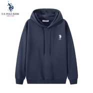 U.S. POLO ASSN.衛(wèi)衣男士春秋季運(yùn)動休閑連帽長袖外套t恤上衣 藏青 3XL