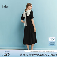 范思藍(lán)恩范思藍(lán)恩22FS2759法式連衣裙女夏季溫柔風(fēng)甜美氣質(zhì)顯瘦長裙小黑裙 黑色 XS