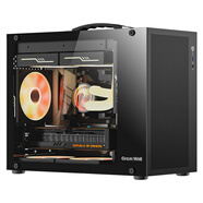 長(cháng)城（Great Wall）魅影M5黑色電腦機箱（鍍鋁提手/金屬面板/玻璃側板/MATX主板/5風(fēng)扇位/USB3.0/240水冷/5080顯卡）