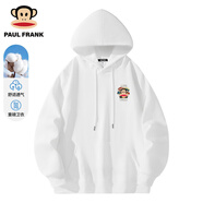 大嘴猴（paul frank）衛(wèi)衣女春秋連帽衛(wèi)衣百搭套頭外套上衣 白色   XL   
