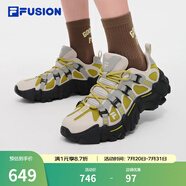 FILAFUSION斐樂潮牌山脈鞋男鞋老爹鞋新款運動休閑鞋 雨朦灰色/黃香茅-RC 42