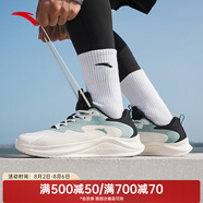 安踏（ANTA）漫步|男鞋運動鞋男革面保暖輕質(zhì)跑步鞋休閑鞋男 【網(wǎng)面透氣】象牙白/黑/灰霧藍-1 41