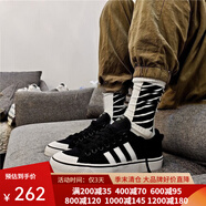 阿迪達(dá)斯 （adidas）三葉草男休閑鞋女2025年夏季情侶舒適低幫NIZZA板鞋運(yùn)動(dòng)鞋CQ2333 CQ2332/1號(hào)黑色/亮白 36.5 225/4