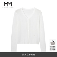 麥檬【涼感亞麻】MM浪漫遠行/輕量透氣吊帶外搭毛衫開衫白色春夏 白色5G7930071 M （100斤-120斤）