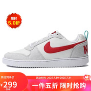耐克NIKE男休閑鞋板鞋COURT BOROUGH新年紅運動鞋HF0734-161帆白40.5
