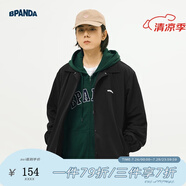 熊貓·本【蒲熠星同款】春季新款工裝外套男潮流美式休閑教練服百搭?yuàn)A克 黑色（字母刺繡款） XL （130-180 斤）