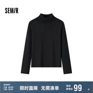 森馬（Semir）森柔毛衫|毛衣女基礎(chǔ)款高領(lǐng)緊身2024冬季純色套頭衫109724107011