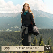 歐時(shí)力OCHIRLY抗起球羊毛針織連衣裙長(zhǎng)款優(yōu)雅季新品通勤松弛感新 深灰 M