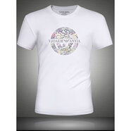 EMPORIO ARMANI EA7阿瑪尼夏季薄款冰·絲短袖T恤男純·棉大碼半袖圓領體恤 907款白色 M 建議【100-120】斤