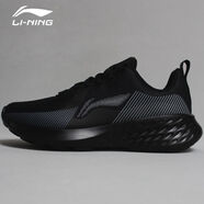 李寧輕云男子慢跑鞋2025春秋新款潮流休閑鞋輕便緩震網(wǎng)布透氣男鞋 黑色 aglv221-2 43