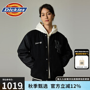 dickies胸口大字母拼色夾克 簡(jiǎn)約百搭休閑夾克 男女同款 DK0A87GT Y 黑色 2XL
