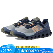 昂跑（On）男鞋運(yùn)動(dòng)鞋越野跑鞋減震Cloudvista公路鞋透氣系帶春秋晨跑 Midnight/Olive 12 /47碼