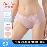 歐迪芬女士?jì)妊澙俳z棉質(zhì)無(wú)痕三角褲吸汗透氣女式情人節禮物 XK8A20