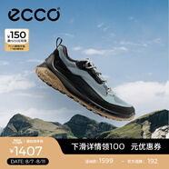 愛步（ECCO）戶外運動鞋男 徒步鞋登山鞋男士休閑鞋男鞋防滑耐磨鞋 奧途824254 黑色/黛青色82425452649 43