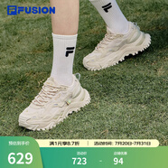 FILA FUSION斐樂女鞋BIANCO老爹鞋季新款硬糖鞋休閑鞋厚底運(yùn)動(dòng)鞋女 夏威夷果黃-MS 35.5