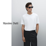 Massimo Dutti折扣升級(jí)2025男裝百搭都市通勤風(fēng)純色T恤短袖男01412242 白色 M (180/96A)