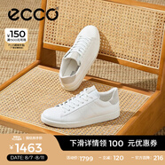 愛步（ECCO）*休閑板鞋男鞋 休閑鞋低幫百搭系帶耐穿板鞋男 街頭輕巧521304 白色/砂礫灰52130458336 43