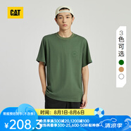 CAT卡特新品男士工裝近似色繡花logo設(shè)計(jì)全棉美式復(fù)古 綠色 S