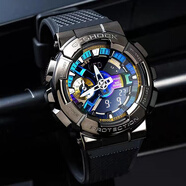 卡西歐（CASIO）手表男士GSHOCK鋼鐵之心金屬小鋼炮GA110GB男款黑金GM110圖片 GM-110B-1炫彩小鋼炮
