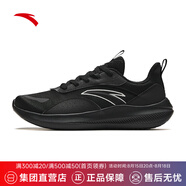 安踏男鞋運(yùn)動(dòng)跑步鞋夏季網(wǎng)面透氣防滑輕便緩震專業(yè)健身中考體測(cè)跑鞋男 【皮網(wǎng)四季款】經(jīng)典純黑配色-5 42.5