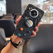 盧盧米（LULUMI）適用Sharp夏普Aquos R7/SH-52C手機殼女全包邊潮 黑殼-三維宇宙 sharp夏普aquos r7/sh-52c