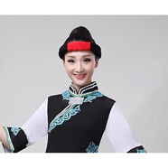 GOYN第十屆荷花獎情深誼長(cháng)舞蹈演出服裝新款彝族大擺裙少數民族成人女 辮子 XXS 150碼