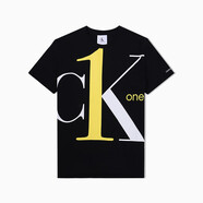 CALVIN KLEIN JEANSCK男裝經(jīng)典短袖T恤黑色大LOGO休閑透氣青春體恤半袖夏裝 黑色1(收藏后拍下優(yōu)先發(fā)貨) S 建議100~115斤左右