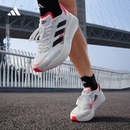 adidas ADIZERO BOSTON 10訓(xùn)練備賽馬拉松輕盈玻纖柱跑鞋阿迪達(dá)斯 白色/橘紅色/黑色（男款）     42.5