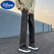 迪士尼（Disney）青少年帥氣牛仔褲男2025秋款高初中生長(cháng)褲13一15至20歲直筒褲子 深灰色 YD742秋款 165 S 75-95斤左右