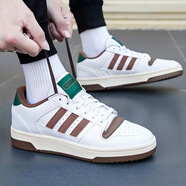 阿迪達斯（adidas）板鞋男鞋女鞋2026春季新款經(jīng)典百搭休閑鞋輕奢高端鞋子耐磨籃球鞋 漢玉白/土地棕 40.5 /250mm