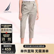 諾帝卡（NAUTICA）【商場(chǎng)同款】女裝春夏款涼感透氣輕薄休閑九分褲女32PM27 煙灰色053 28