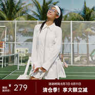 艾萊依（ERAL）防曬服2025夏季新款防曬衣UPF100+涼感原紗女修身戶外運動連衣裙 浮云白 M 160