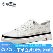 金利來(lái)男鞋2025夏季款男士休閑鞋男印花簡(jiǎn)約百搭板鞋透氣青春時(shí)尚潮鞋男 白色 40 （歐碼，偏大一碼）