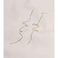 流蘇耳線(xiàn)rufan925銀鍍金超長(cháng)氣質(zhì)簡(jiǎn)約日韓百搭耳環(huán)耳 80813超長(cháng)耳線(xiàn)18k金色